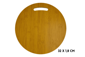 TABUA DE BAMBU REDONDA 32 X 1,8 CM PEQUENA