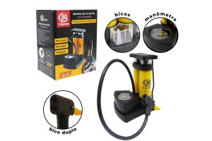 SQ4460 BOMBA AR DE PE DUPLO C/ MANOMETRO