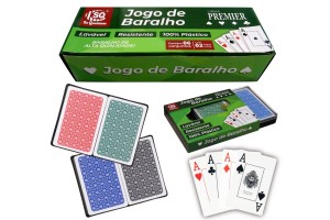 Jogo De Baralho 2 Maços Plástico