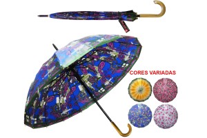 GUARDA CHUVA AUTOMÁTICO 16 VARETAS 82 CM