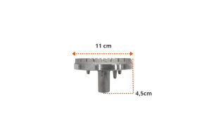 Queimador Sorvete Esmaltec Jade Dentado Gigante 5 Pinos