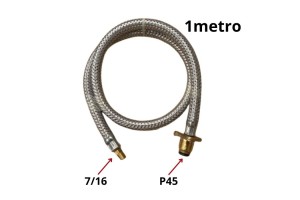 Pigtail P/45 Malha de aço x 7/16