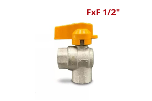 Válvula Esfera Gás Angular Fêmea 1/2