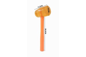 MARTELO SILICONE LARANJA GIGANTE 12 X 6,5 CM 580G