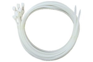 ABRACADEIRA NYLON 9,0 X 1000 MM BRANCA KIT 10 