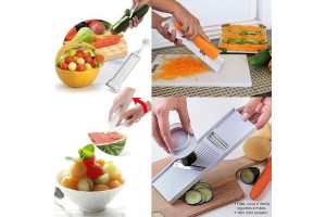 KIT 4 X 1 CORTADOR DESCASCADOR BOLEADOR E RALADOR