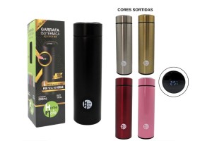 HM196 GARRAFA ISOTERMICA 500 ML C/TERMOMETRO