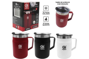 SQ4298 CANECA ISOTERMICA 475 ML C/ TAMPA