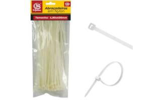 SQ4392 ABRACADEIRA BRANCA 4,8 X 400 MM (100 PCS)