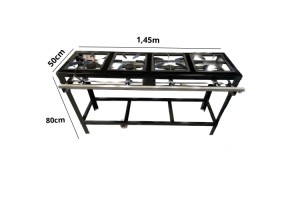 Fogão Industrial alta pressão 04 boca modelo em linha -  Linha FORT