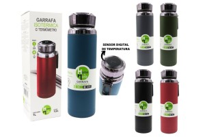 HM479 GARRAFA ISOTERMICA COM TERMOMETRO 1000 ML