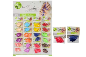 HM372 UNHAS POSTICAS COLORIDA CARTELA 24 KITS